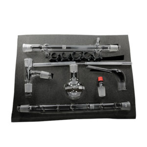 DESTILLIERAPPARATUR FÜR FRAKTIONIERTE DESTILLATIONEN (MIT VIGREUX-SÄULE)