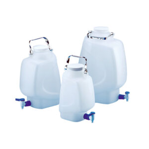 KANISTER MIT ABLASSHAHN, RECHTECKIG