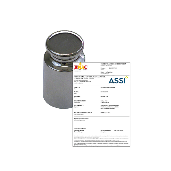 *ENAC-ZERTIFIKAT FÜR PRÜFGEWICHTE