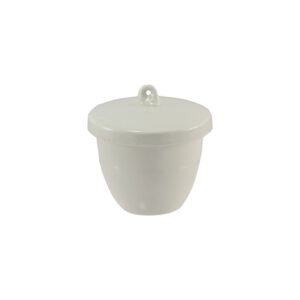 TIEGEL AUS PORZELLAN, MIT DECKEL, MITTELHOHE FORM, BASIC LINE