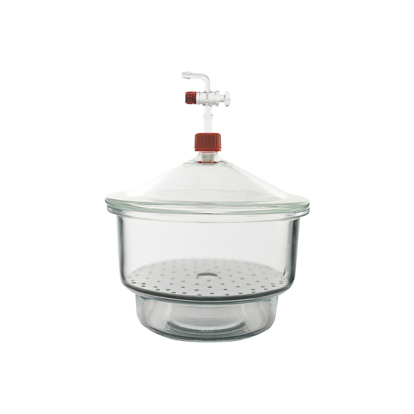 VAKUUM-EXSIKKATOR MIT DECKEL UND GLASHAHN PREMIUM LINE